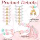 Ecally 12 Pcs Ballerina Party Favors Ballerina Bracelet Bulk Dance Bracelet Gift Party Supplies for Women Costume Jewelry Princess Toddlers Kids Girls
