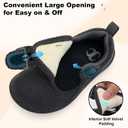 Toddler Slippers Girl Boy House Shoes Baby Moccasins Slippers Comfy Indoor Outdoor Barefoot Walking Shoes (Black)