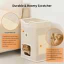 Cat House, Cat Beds for Indoor Cats, 2-Story Cat Condo Cube