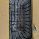 iSPECLE Freezer Organizer Bins - Fits 7 Cu.Ft Chest Freezer, 4 Pack Stackable Wire Baskets(14.7" Length), Heavy Duty Coated Deep Freezer Organizer, Rust Resistant for Frozen Food Sorting, Black