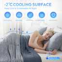 CHOSHOME Cooling Comforter, Cooling Blanket for Hot Sleeper, Q-Max 0.45 Arc-Chill Cooling Fiber, Cool Soft Thin Breathable Summer Blanket for Bed, Couch (90" x 108", Navy Blue)