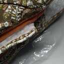 BEDIFANY Farmhouse Cotton Quilts Queen Size for Fall - Lightweight Patchwork Autumn Bedspread Set for Bed Coverlet - Highly-Woven Soft Reversible Bed Spread for All Seasons (Floral Orange) 3 Pieces