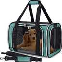 BAGLHER Pet Travel Carrier, Cat Carriers Dog Carrier for Small Medium Cats Dogs Puppies, Airline Approved Small Dog Carrier Soft Sided, Collapsible Puppy Carrier. Green