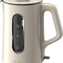 OFFACY Electric Kettle, Double Wall Glass Inner, Hot Water Boiler Heater Pot, 1.5-Liter, 1200 Watts for Fast Boiling, 53oz BPA Free, White