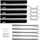 Hisencn Parts Kit Replacement Fits for Brinkmann 5 Burner 810-8501-S Gas Grill Models, Grill Burners, Heat Plates, Crossover Tubes