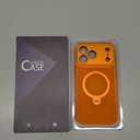 360 Spin Magnetic Stand for iPhone 17 Pro Max Case, [Anti-Slip Bumper] Fit for MagSafe, 4X Military-Grade Protection, Full Camera Protection, Slim Phone Case for iPhone 17 Pro Max 6.9",Cosmic Orange