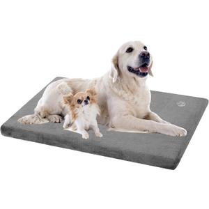 EMPSIGN Stylish Dog Bed Mat Dog Crate Pad Mattress Reversible (Cool & Warm), Water Proof Linings, Removable Machine Washable Cover, Firm Support Pet Crate Bed for Small to XX-Large Dogs