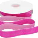 2 x Abbaoww 11 Yards Vintage Hot Pink Velvet Ribbon 5/8 Inch Wide for Wedding Christmas Tree Wreath Decor Gift Wrapping Floral Bouquets DIY Projects