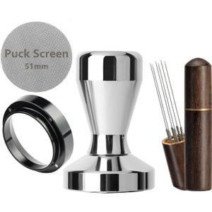 51mm Espresso Tamper Espresso Accessories Kit: Espresso Tamper Set, Coffee Tamper Espresso Tools Barista Tools | Espresso Kit Fits Espresso Coffee Machines of 51mm Portafilters