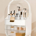 Makeup Organizer Countertop With Lid And Drawers Large Skin Care Cosmetic Display Case Holder for Vanity Desk Bathroom Storage Box
