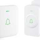 AVANTEK Wireless Door Bell, CW-21 Mini Waterproof Wireless Doorbell Operating at Over 1000 Feet, 2 Remote Buttons Can Have Different Tones, 52 Melodies, CD Quality Sound and LED Flash (2 Transmitters White)