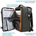 BANGE Travel Laptop Backpack for 15.6inch, Waterproof Weekender Bag with Water Bottle Holder, Carry-On Suitcase Luggage Backpack for Airline Traveling