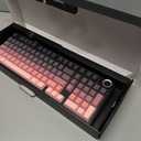 ATTACK SHARK M86 82 Keys Wireless Mechanical Keyboard, 75% Gasket Hot Swappable Custom Keyboard, Side Printed PBT Keycaps, RGB Backlit, Pre-lubed Switches, BT/2.4GHz/ Wired Mechanical Gaming Keyboard, Black/Pink 