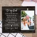 Father of The Bride Gifts from Daughter, Wooden Picture Frame for 6"x 4" Photo, Thank You Gifts For Daddy, To My Dad Keepsake On My Wedding Day, Wedding Keepsake Desk Decor