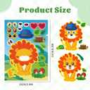 2 x 48 Sheets Animals Make a Face Sticker Sheets for Kids Todders Activities, Make Your Own Stickers for Kids Birthday Party Favor Supplies Craft (Green)