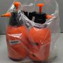 2 Pcs Garden Pump Sprayer, 0.5Gallon/68oz Hand-held Lawn Pressure Orange Spray Bottle with Adjustable Nozzle (FKM Gasket Update)