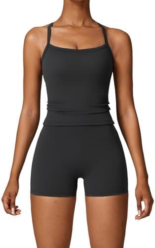 QBGJTD 1 Piece Workout fit For Women Tank Top Gym Yoga Active Wear Size S