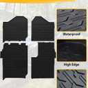 SAUTVS Front Rear TPE Floor Mats for Kawasaki Ridge Crew 4 Door 2025 2026 | 4PCS Waterproof, Non-Slip, 3D Extended Edge, Easy To Clean, All-Weather Liners Floor Protector for Kawasaki Ridge Crew 2025+