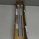 GXOACKJ Curtain Rods for windows 32-48 inch, 5/8 inch Decorative Silver Splicing Heavy Duty Metal Curtain Rod set with Brackets