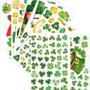 2 x 175 Pcs St Patricks Day Window Clings - Large Stickers for Glass Windows - Double Sided Irish Decorations for Home Office Classroom - 9 Sheets High Count Holiday Window Decals