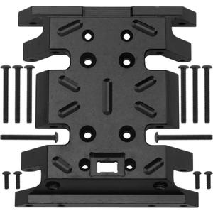 Aluminum Center Transmission Skid Plate Mount Gearbox Mount Compatible with MN128 MN86 MN86S MN86K MN86KS MN G500 1/12 RC Crawler Car (Black)