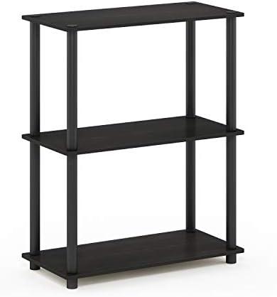 Furinno Turn-N-Tube Display Rack, 3-Tier Single, Espresso/Black