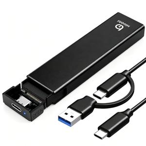Xiaobi M.2 NVMe SSD Enclosure, Tool-Free Installation, USB 3.2 Gen 2 (10 Gbps) to NVME M-Key/(B+M) Key PCIe NVMe Adapter Support UASP and Trim, for SSDs 2230/2242 /2260/2280