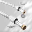 Shower Hose Replacement for Grohe 28143001 Relexaflex 59" Metal Longlife Shower Hose with Brass Insert and Nut, Suitable for All GROHE Shower Series (Starlight Chrome, 59 Inch)