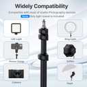 Ulanzi TT43 Extendable Photography Light Stand, Adjustable 6.23ft Aluminum Tripod, Reversible Portable Studio Lighting Tripod for Continute Output Lighting/Strobe Light/Webcams/Cameras/Softbox