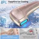 Painless IPL Laser Hair Removal for Women & Men, 39F Sapphire Ice Cooling Technology, At-Home Laser Hair Removal Device for Face, Armpits, Legs, Bikini & Whole Body, Long-Lasting Results (Pink)