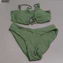 Meetall Women's High Cut String Triangle Bikini Set Swimsuits Sexy Bathing Suits 2 Piece (Green) S