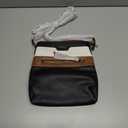 CHOLISS Crossbody Bags for Women, Purses for Women Handbags with Vegan Leather, Travel Purse Over Shoulder Bag (Small - Black With Brown & White)