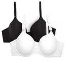Fruit Of The Loom womens Fruit of the Loom Women's T-shirt Bra T-Shirt Bra (Pack of 2), 38C 