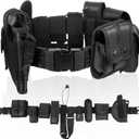 abcGoodefg Police Security Duty Belts Correctional Officers Ultility Cop Costume Belt Law Enforcement for Women Men Hunting (Black)