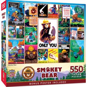 MasterPieces 550 Piece Jigsaw Puzzle for Adults, Family, Or Youth - Smokey Bear - 18"x24"