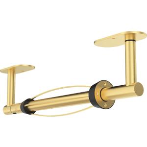 Paper Towel Holder Under Cabinet, Single Hand Operable Roll Holder with Damping Effect,Self-Adhesive or Drilled SUS304 Stainless Steel for Kitchen Bathroom,Gold