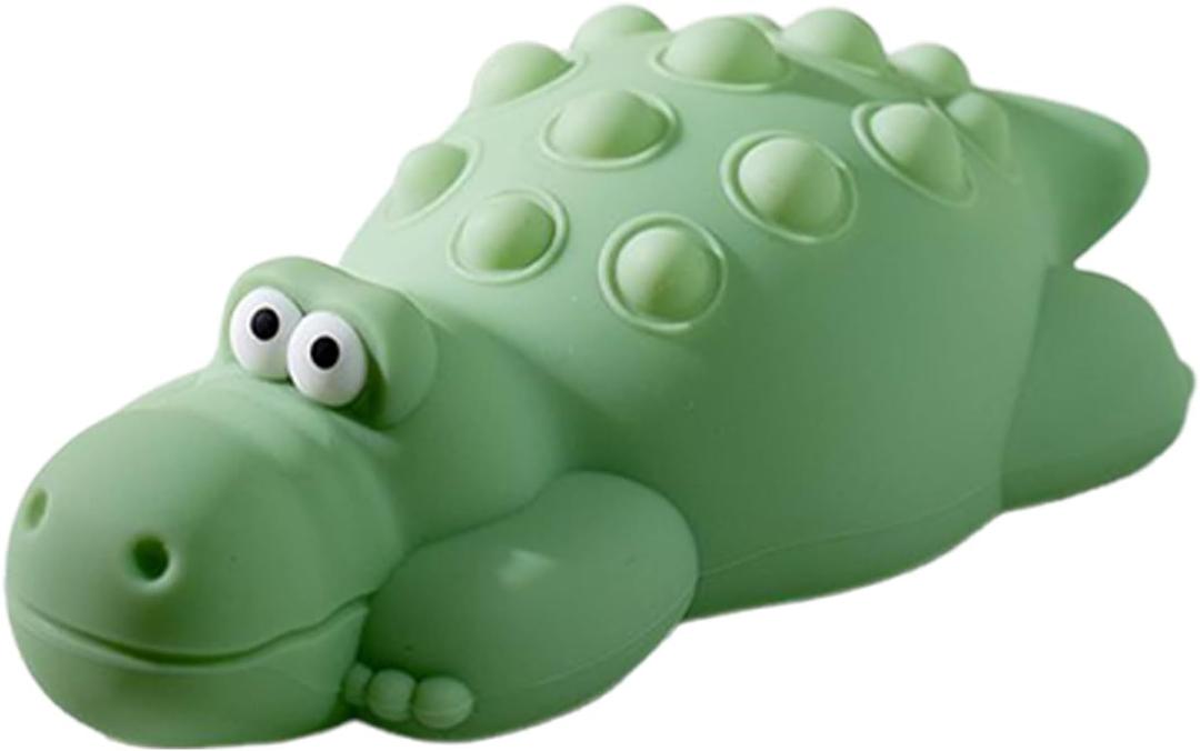 Crocodile Nightlight - Silicone Bedside Lamp, USB Rechargeable | Tap Control Table Light for Bedroom, Nursery, or Living Room Decor, Cute Animal Desk Lamp for Kids and Home Ambiance (Green)