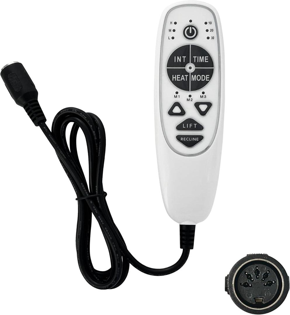 9 Button 5 Pin Female Massage Remote Model DN-34A Replacement with USB for Massage Recliner Sofa Chair