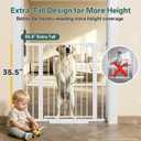 InnoTruth 29.6-39.1 in Wide x 35.5 in High Extra Tall Baby Gate, White