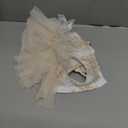 ANIAC Embroidered Dog Dress for Small Dog, Girl Puppy Princess Tutu Dress with Leash Ring, Cat Apparel, Chihuahua Yorkie Clothes for Birthday Wedding (Small, Champagne)