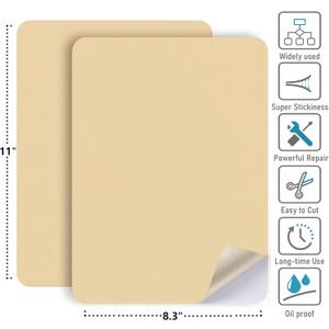 Self Adhesive Leather Repair Patch Tape, 8.3×11 inch Vinyl Leather Repair Kit for Furniture, Car Seat, Chairs, Couch, Sofa, Jacket Butter Yellow