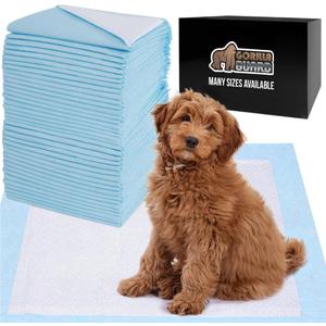 Gorilla Guard Disposable Puppy Pads, 100 Count 22x22 in, 5 Layer Pee Pads for Dogs, Absorbent Diaper Changing Pad, Dog Potty Training Supplies, Quick Dry Pet Housebreaking Essentials for Puppies