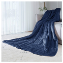 ALANSMA Reversible Weighted Blanket for All Season, Luxury Velvet, Warm and Cool, Adult 20Lb Blue Weighted Blanket, Enjoy Sleeping Anywhere(Blue,60"x80" 20lbs