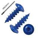 (Blue) Pocket Hole Screws # 8 * 3/4 "200pcs 1lbs Square Hole Wood Screws and Round Head Square Hole self Tapping Screws are Suitable for Wooden use.150MM,60MM Drive bit Included.
