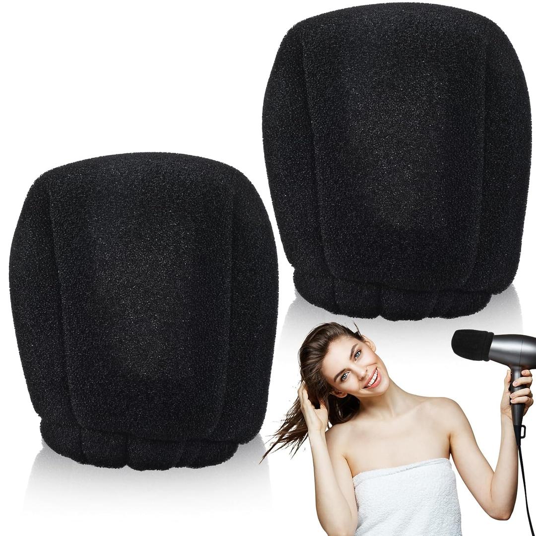 2 Pcs Hot Sock Diffuser, Universal Sock Diffuser for Hair Dryer, Portable Travel Diffusers Cap for Home, Travel and Hotels for Creating Smooth Styling