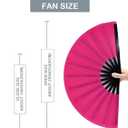 3 x Large Rave Folding Hand Fan Clap Fan Popping Fans for Line Dancing, Big Foldable Clacking Fans for Dance Festival, Dancing, Performance