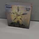 Juegoal Star Tree Topper with 20 LED Lights, Metal Silver Lighted Treetop Ornaments, Battery Powered Light Up Christmas Tree Decorations, 6.5 x 6.5 Inches