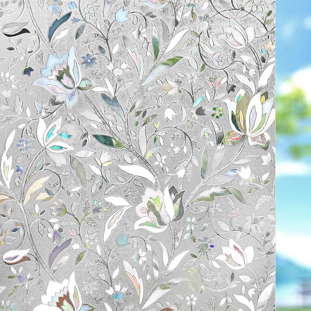 Kromapolis Privacy Window Film, Stained Glass Decorative, 29.5″ x 78.7″, 29.5In x 78.7In