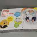 Bright Starts Baby Bouncer Soothing Vibrations Infant Seat - Removable -Toy Bar, Nonslip Feet, 0-6 Months Up to 20 lbs (Safari Fun)