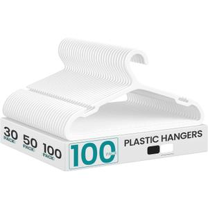 SONGMICS 100 Pack Clothes Hangers, Space Saving, Heavy Duty for Coats